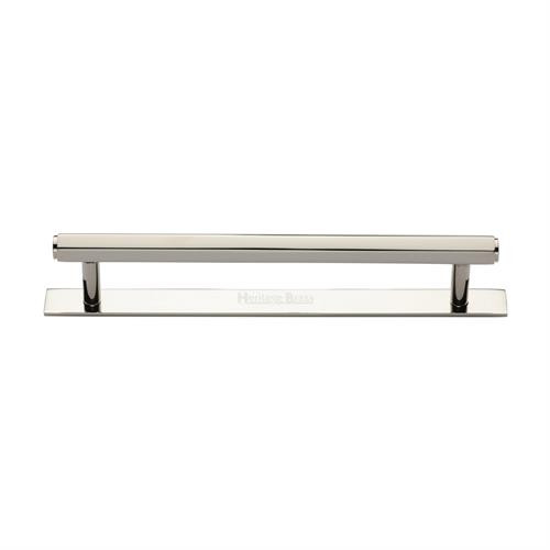 M Marcus Heritage Brass Hexagonal Design Cabinet Pull with Plate 160mm Centre to Centre